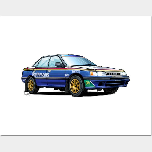 Subaru Legacy RS WRC Wall Art by Mario Ramos Rally Art